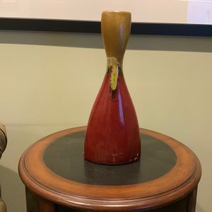 Ceramic vase, 7 inches wide, 17 inches high, 4 inches wide